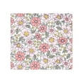 thumbnail image 3 of Hudson Baby Infant Girl Cotton Poly Flannel Receiving Blankets Bundle, Pink Yellow Pretty Floral, One Size, 3 of 3