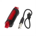 thumbnail image 3 of LáMpara de SeñAl para Casco de Bicicleta, LáMpara Trasera Impermeable, LED, Estilo USB, LáMpara Desmontable PortáTil Recargable para Ciclismo, A-Rojo, 3 of 5