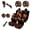 American Flag Deer Forest, variant on Garronmavis American Flag Car Seat Cover Full Set of 11pcs with Lanyards Key Holder Bottle Holder Pad Cars Headrest Protector Gear Shift Knob Handbrake Sleeve Hunting Forest Wolf