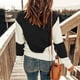 thumbnail image 3 of Top de punto para mujer, Top de punto para mujer, Jersey de punto con cuello redondo, Top de punto de invierno, Ultra sensible, 3 of 5