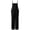 Black, variant on Joernso Summer Romper Solid Color Baggy Casual Simple Backless Oversized Square Neck Adjustable Shoulder Strap Wide Leg Summer Jumpsuit Female Clothes