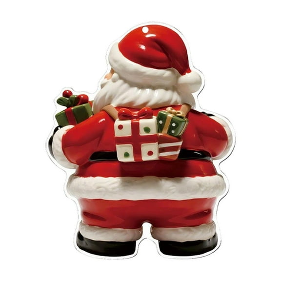 Santa Claus Motorcycle Christmas Tree 2D Flat Ornament, Vehicle Decorations, Biker Santa, Bike Ornaments for Tree, B