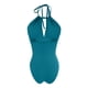 thumbnail image 5 of Traje de baño de una pieza para mujer, traje de baño de bikini de tirantes sin espalda de color liso para mujer, conjunto de bikini con bloques de color y hombros descubiertos, traje de baño de moda p, 5 of 7