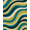 Teal, Pattern 3, variant on ODIKA 4' x 6' Machine Washable Non-Slip Area Rug, Retro Wave High Traffic Rug, Beige, 451175