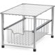 thumbnail image 1 of Estante De Almacenamiento Apilable De Metal Cromado De Simple Houseware, 16,75 Pulgadas De Largo X 10,8 Pulgadas De Ancho X 10,25 Pulgadas De Alto, 1 of 5