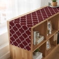 thumbnail image 6 of Table Runners 72 Inches Long Dress Scarves, Deep Red Morocco Farmhouse Kitchen/Dining Table Runner, Coffee Tablerunners, Retro Farmhouse Quatrefoil Plaid 16x72 Inch, 6 of 9