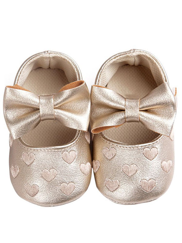 golden shoes for baby girl