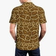 thumbnail image 4 of Balery Snake Skin Printed Men’s Short Sleeve Polo Shirt, Midweight Men's Shirt,Golf Polo shirts -Small, 4 of 9