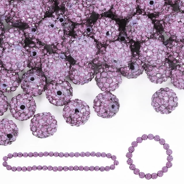 Cuentas de arcilla con pedrería 10mm 200 piezas para manualidades KESOCORAY