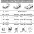 thumbnail image 3 of Solid Color Bed Runners for King Size Bed Diamond Pattern Bed Scarf for Queen Size Bed Soft Comfy Knitted Bed Runner with Tassel for Bedroom and Hotel Decor-J||240X60cm, 3 of 4