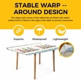 thumbnail image 4 of Easter Table Cloths for 5 Foot Rectangle Tables, Spring Rabbit Ear Gnomes Eggs Floral Lattice Patio Waterproof Elastic Fitted Tablecloths, Washable Rectangular Table Cover for Camping, 4 of 8