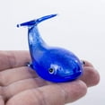 thumbnail image 3 of H&D Blue Whale Sculpture Glass Whale Figurine Hand Blown Sea Animal Ornament, 3 of 7