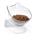 thumbnail image 1 of Greeniant Tazón doble antideslizante para gatos, tazón para perros con soporte para alimentación de mascotas, tazón de agua para gatos, comida para Suministros para gatos 1 tazón blanco Greeniant PT000499-02, 1 of 6