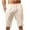 Khaki, variant on BXINGOHAI Men's Linen Shorts Casual Drawstring Summer Beach Shorts Khaki,M