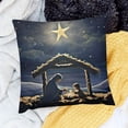 thumbnail image 2 of BANET Merry Christmas Decorative ,Christmas Scene Double Sided Throw Sofa Cushion Cover 20x20in, 2 of 5