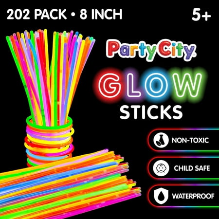 Party City 6 inch Multi Color Bendable Glow Sticks, Party Supplies Outdoor Events, Light Sticks for Kids and Adults, 505 Pieces