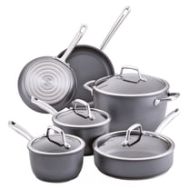 Anolon Accolade 10 Piece Hard Anodized Nonstick Induction Cookware Set, Gray