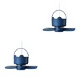 thumbnail image 2 of Moyic Ventilador de techo USB Eléctrico silencioso de 4 aspas con gancho Herramientas colgantes de 3 velocidades Función de sincronización Azul 2piezas, 2 of 6