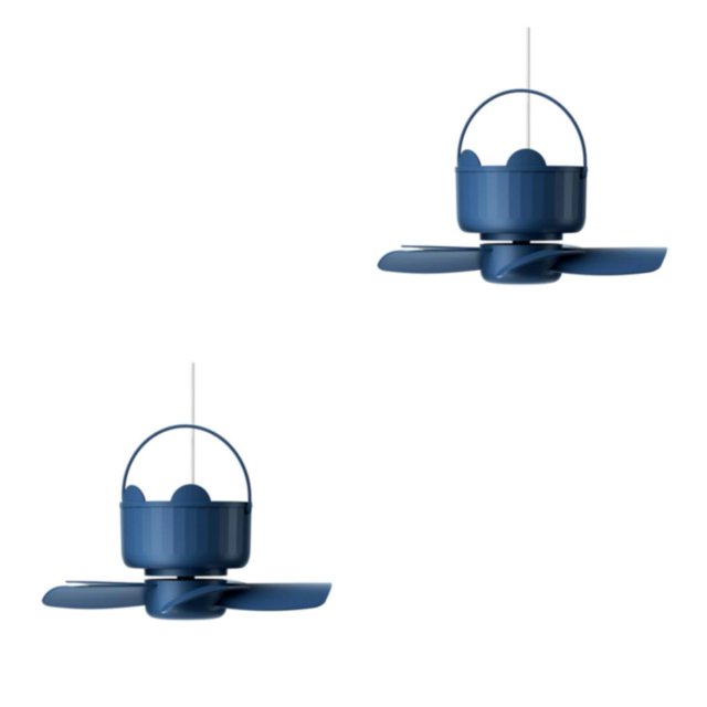 Injueey Ventilador de techo USB de 4 aspas, aire acondicionado silencioso de 3 velocidades, herramientas colgantes para acampar, función de Type2 NO2