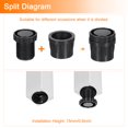 thumbnail image 4 of 4Set Leveling Feet, 1" Dia Adjustable Furniture Leg Leveling Round Tube Insert Screw-in Glide Levelers, Black, 4 of 6