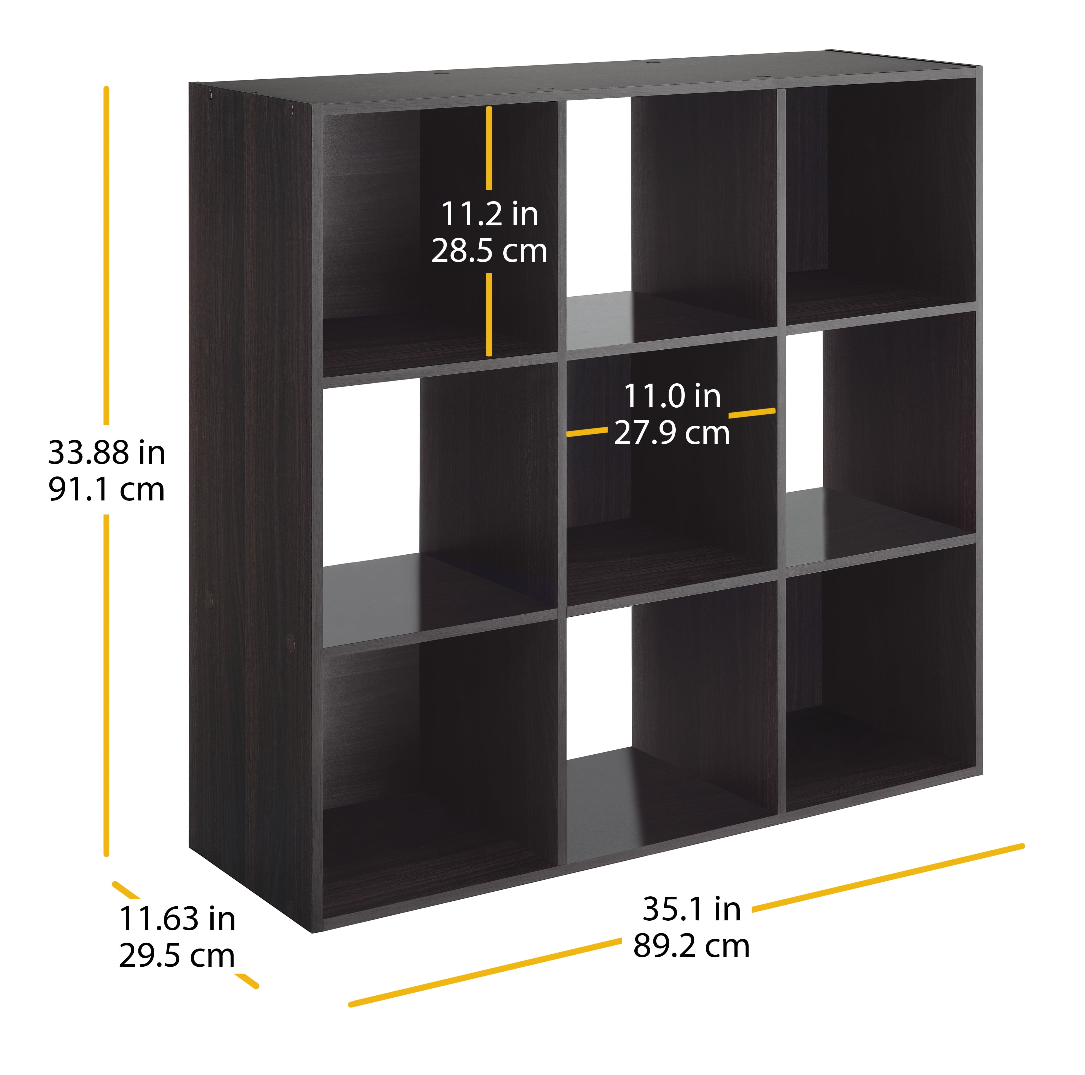 Whitmor Cube Organizer - 9 Section - Espresso - Adult Use