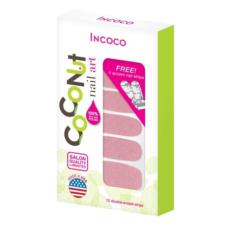 Coconut Nail Art by Incoco Nail Polish Strips, Rose (Best Sponge For Nail Art)