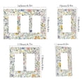 thumbnail image 2 of Yayeee Rocker Switch Wall Plate 3-Gang 6.5"x4.6" Home Decorative Outlet Cover, Watercolor Wildflowers, 2 of 6