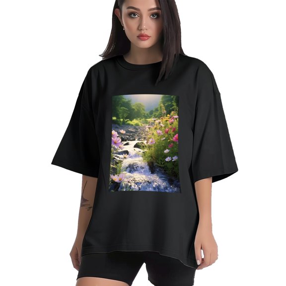 Plus Size Shirt for Women Black Tops for Women Short Sleeves Shirt for Women Spring T Shirt Crewneck Shirt for Women XS