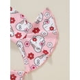 thumbnail image 6 of Newborn Baby Girl Halloween Outfits Long Sleeve Ghost Romper Tops Bell-Bottom Flare Pants Headband Infant Fall 3Pcs Clothes Set, 6 of 8