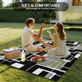 thumbnail image 4 of Sage Green Black Geometric Outdoor Rug for Patio/Deck/Porch, Non-Slip Large Area Rug 5 x 7 Ft, Modern Abstract Art Block Indoor Outdoor Rugs Washable Area Rugs, Reversible Camping Rug Carpet Runner, 4 of 8