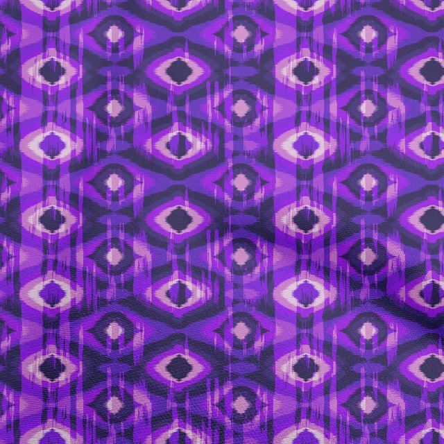 oneOone Viscose Tissu Violet Ikat Robe Tissu Tissu Imprimé par la Cour 42 Pouces de Large