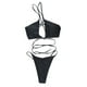 thumbnail image 5 of Mujeres Vendaje Sólido Sexy Halter Bikini Push-Up Acolchado Traje de baño Traje de baño Ropa de playa Conjunto Fridja  nalpqowj19885, 5 of 7