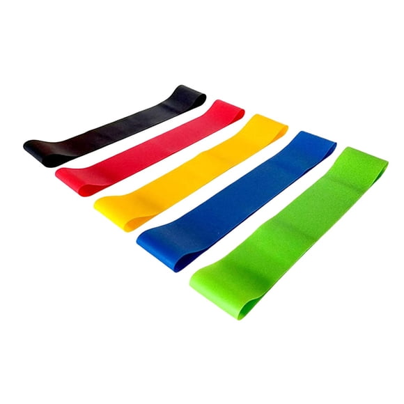 5 bandas de resistencia para hacer ejercicio, kit de ejercicio para piernas, glúteos y brazos. Multicolor