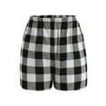 thumbnail image 4 of KAUOD Girl's Plaid Print Track Shorts Girls Cotton Shorts Summer Gingham Elastic Waist Cute Beach Shorts for Teen Girl, 4 of 4