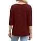 thumbnail image 5 of Sudadera con cremallera,Camiseta de mujer con cuello en V y manga 3/4, blusa informal de color liso, de poliéster, cómoda para uso diario, sopatenor, 5 of 9