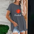 thumbnail image 3 of Camiseta informal para mujer, blusa estampada con cuello redondo y manga corta, Tops OAVQHLG3B Store  lin121212, 3 of 4