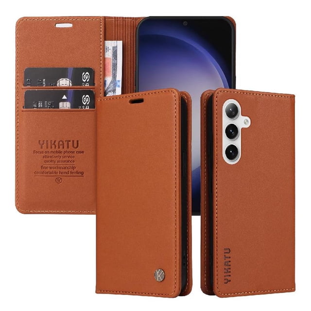 Funda para Samsung Galaxy S24 Plus Estuche de Cuero PU Tipo Cartera con Ranuras para Tarjetas y Cierre Magnético