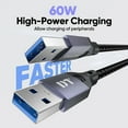 thumbnail image 5 of RHEA- Usb To Cable 10 Ft, 5Gbps Long 3.0, 60W Type A Male 10 Feet, 5 of 6