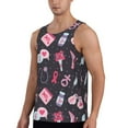thumbnail image 2 of KLL Breast Cancer Awareness1 Print Men's Muscle Gym Workout Stringer Tank Tops Bodybuilding Fitness T-Shirts Tank Tops Men-XX-Large, 2 of 7