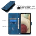 thumbnail image 3 of Compatible with Samsung Galaxy A12 Classic Embossed PU Leather Case with Card Holder Shockproof Cover, 3 of 5