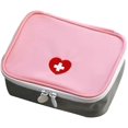 thumbnail image 1 of Mini Open First Aid Kit Bag Travel Pharmaceutical Organizer Emergency Kit Pink and Beautiful, 1 of 5