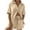 Khaki, variant on ShomPort Short Sets for Women Roll-Up Short Sleeve Top Shorts 2 Piece Summer Loose Lounge Vacation Outfits