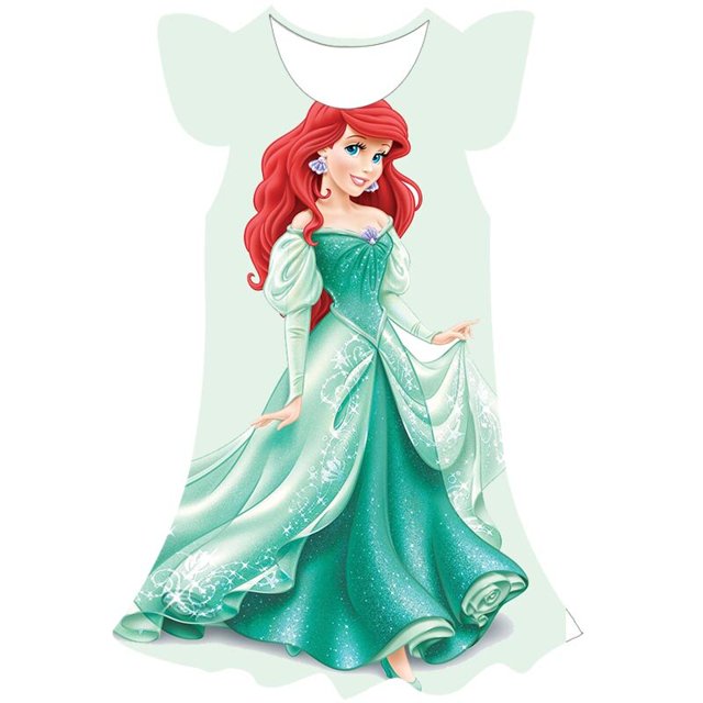 2023 año más nuevos vestidos de princesa sirena de Disney para niñas, ropa de princesa para niños, vestido de moda de verano con estampado 3D de dibujos animados 6M Gao Jinjia LED