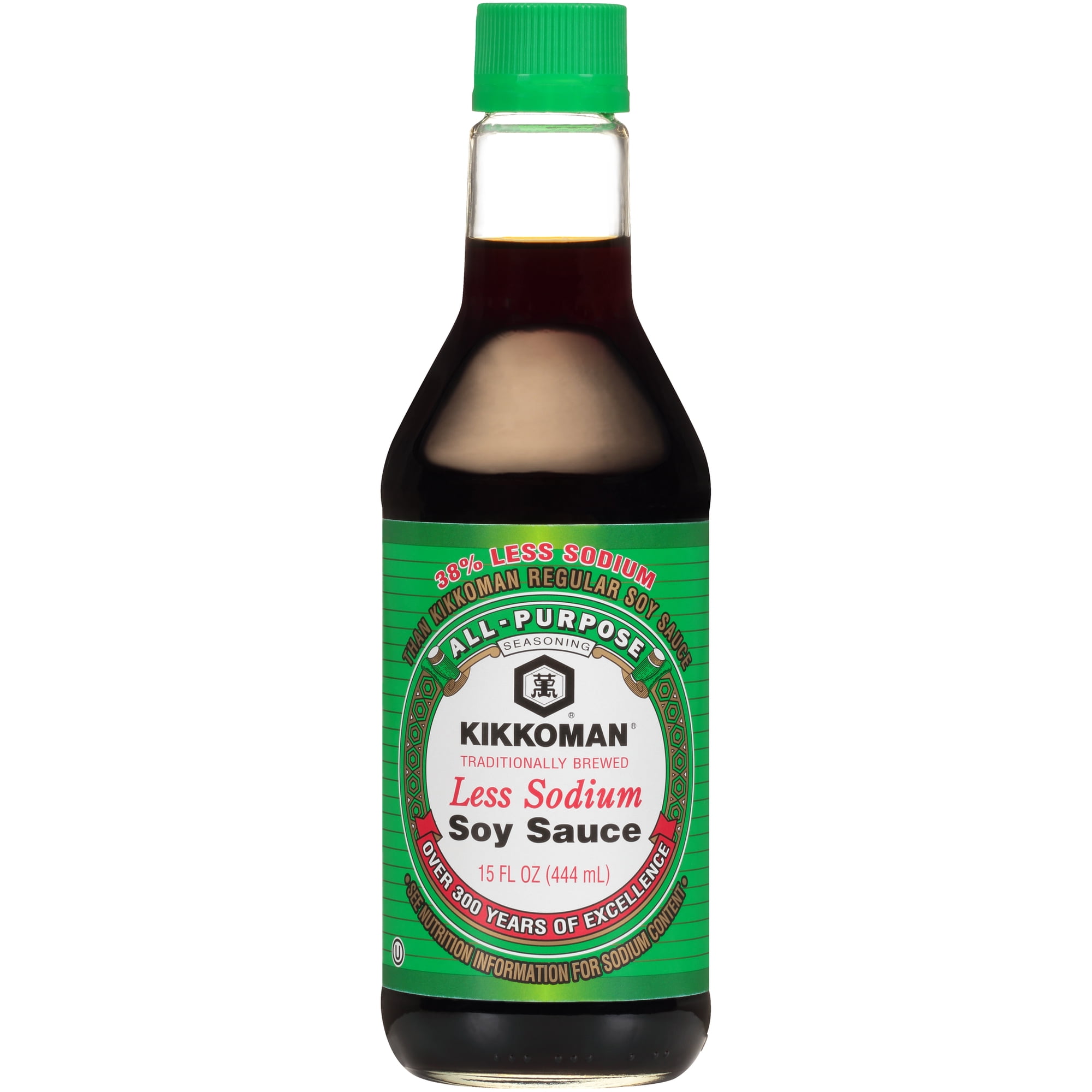 Kikkoman Less Sodium Soy Sauce, 15 oz Bottle