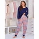 thumbnail image 3 of Conjunto de pijama Love Print de manga larga para mujer, 3 of 7