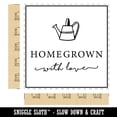 thumbnail image 2 of Delicate Homegrown with Love Watering Can Label Square Rubber Stamp Stamping Scrapbooking Crafting - Large 2.75in, 2 of 7