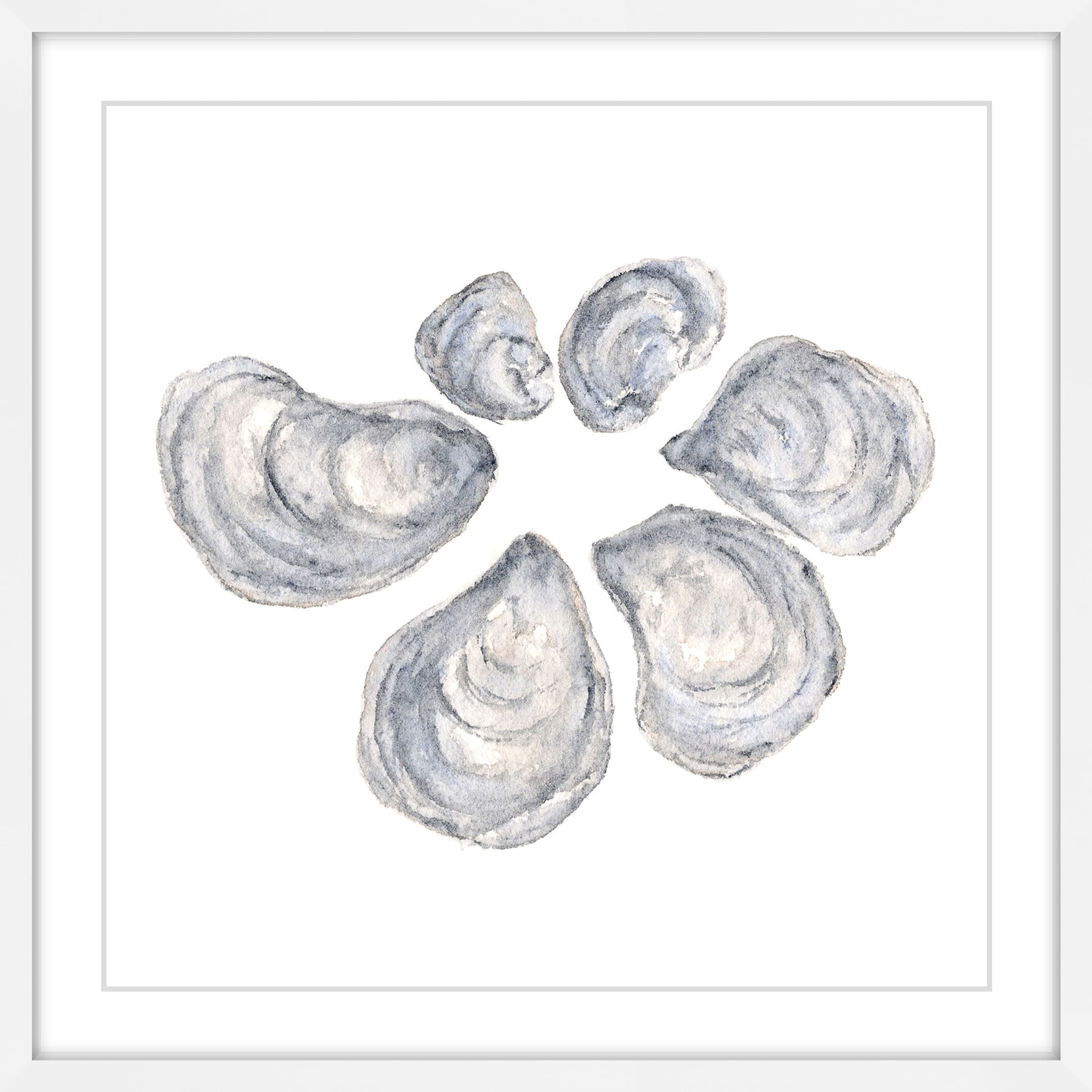 Marmont Hill "Oysters" by Thimble Sparrow Framed Painting Print