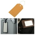 thumbnail image 5 of Unique Bargains 1 Pc Solid Color Irregular Luggage Tag for Travel Yellow PU, 5 of 5