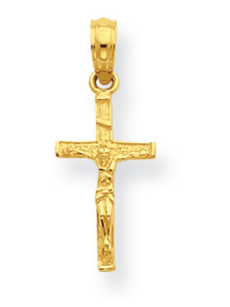 14k Gold Mini Children Crucifix Pendant - Walmart.com