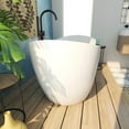 thumbnail image 4 of Dreamline BTNL5928FFXXC09 Nile 59" Free Standing Acrylic Soaking Tub - White / Satin Black, 4 of 9